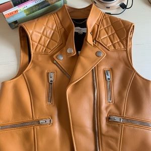 Coach Leather Biker Vest